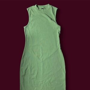 Sleeveless sage dress